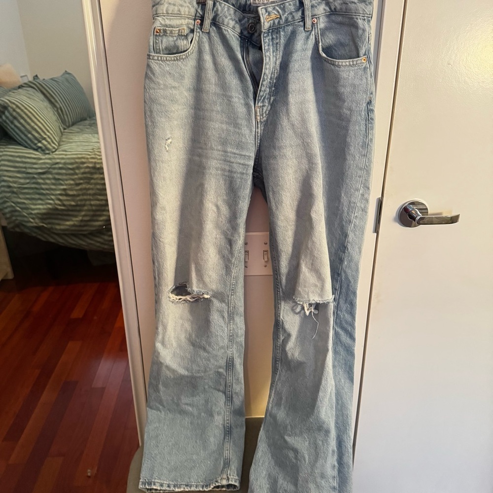 PRIMARK Light Blue Distressed Jeans - Picture 1 of 4